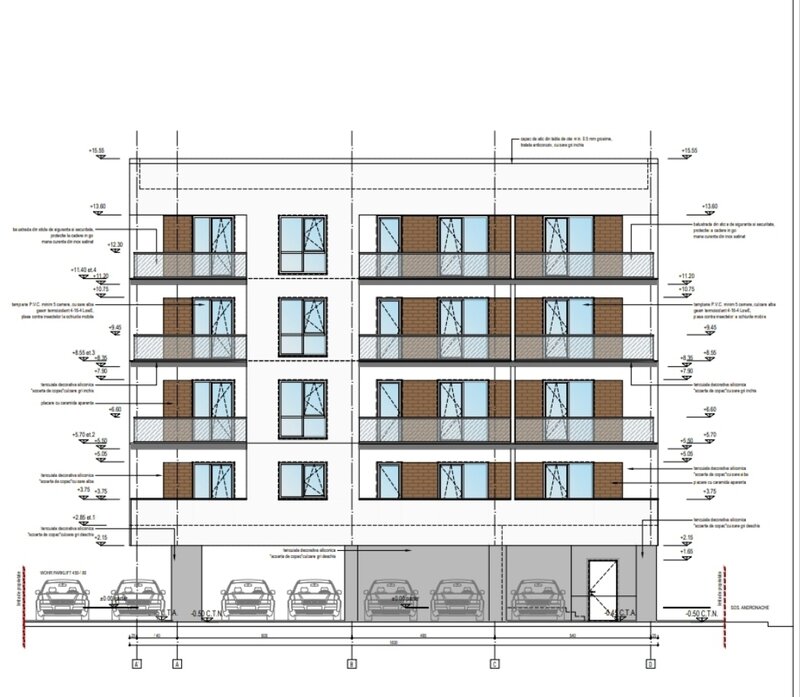 Andronache, stradal, proiect imobiliar p+4 et. cu autorizatie de construire