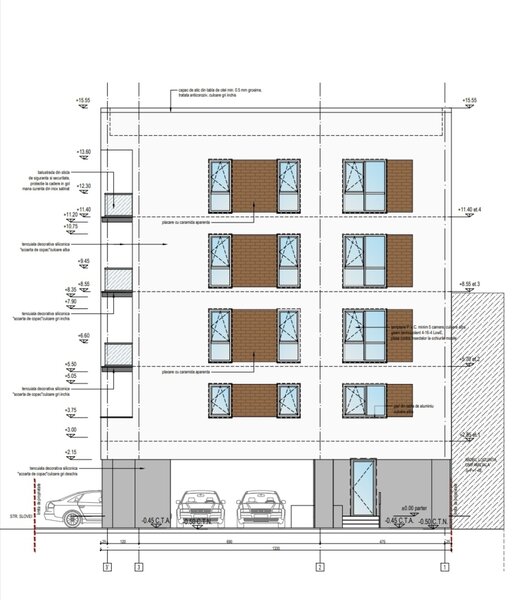 Andronache, stradal, proiect imobiliar p+4 et. cu autorizatie de construire